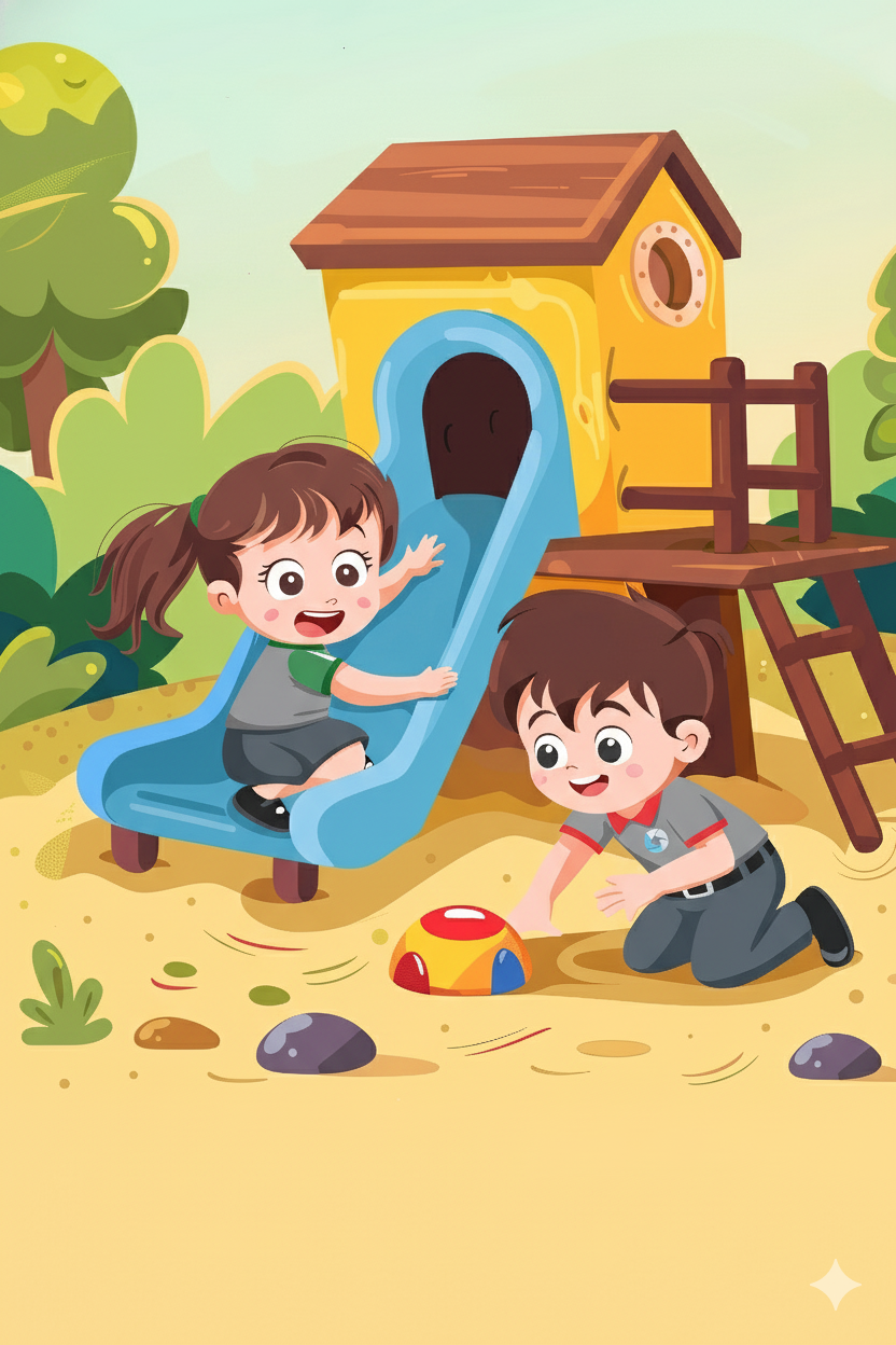 Kids playing happily